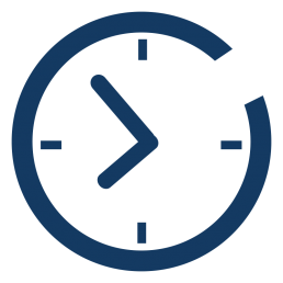 A blue clock
