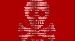 An image of a Skull and Cross Bones made of dollar signs and code - to signify Ransomware